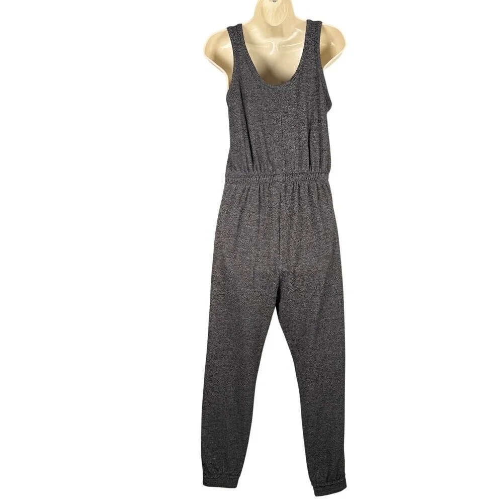 Free People‎ Beach Womens XS Charcoal Jumpsuit Romper Terry Jogger Sleeveless